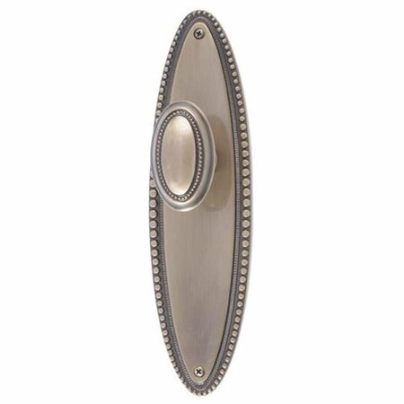 BRASS ACCENTS Revere 10.06 in. Dummy Door Knob Set with Passage 2.38 in. Backset - Antique Brass Finish D05-K650A-RVR-609